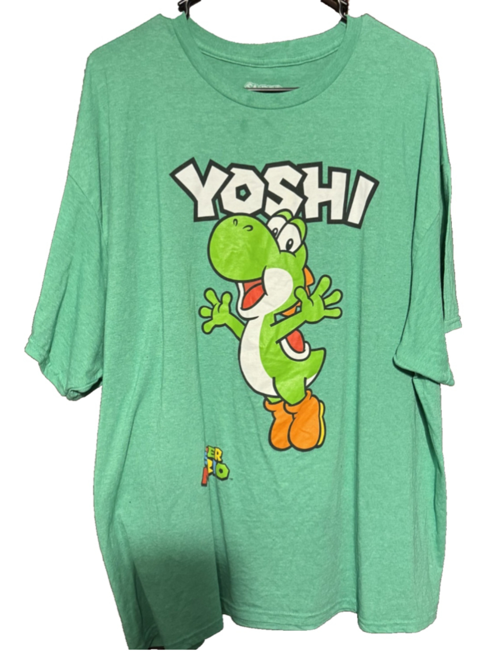 Yoshi Super Mario Brothers Characters T Shirt Men's Size XXL Green
